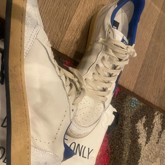 Golden Goose Ball Star Blue and White Sneakers - Picture 4 of 9